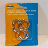 Binder rings - Pack of 8 - Same Size of 1"