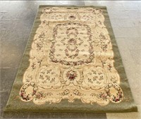 Green Floral Area Rug - 8 ft. X 5 ft.