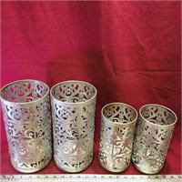 Lot Of 4 Candleholders