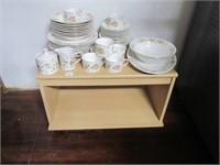 Microwave Cart and Dish Set