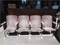 4 seat theater chairs 34" X 82" X 20"