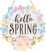 TOARTi Hello Spring Sign Colorful Flowers Spring D