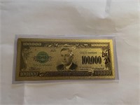 24kt Gold 100,000 Bill WILSON in Protective Case
