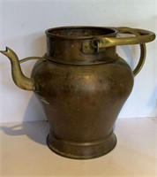 Large Copper & Brass Pitcher Pot Decor