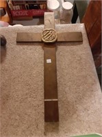 Solid Brass Cross Heavy Almost 2' tall