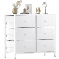 Boluo White Dresser For Bedroom 6 Drawer