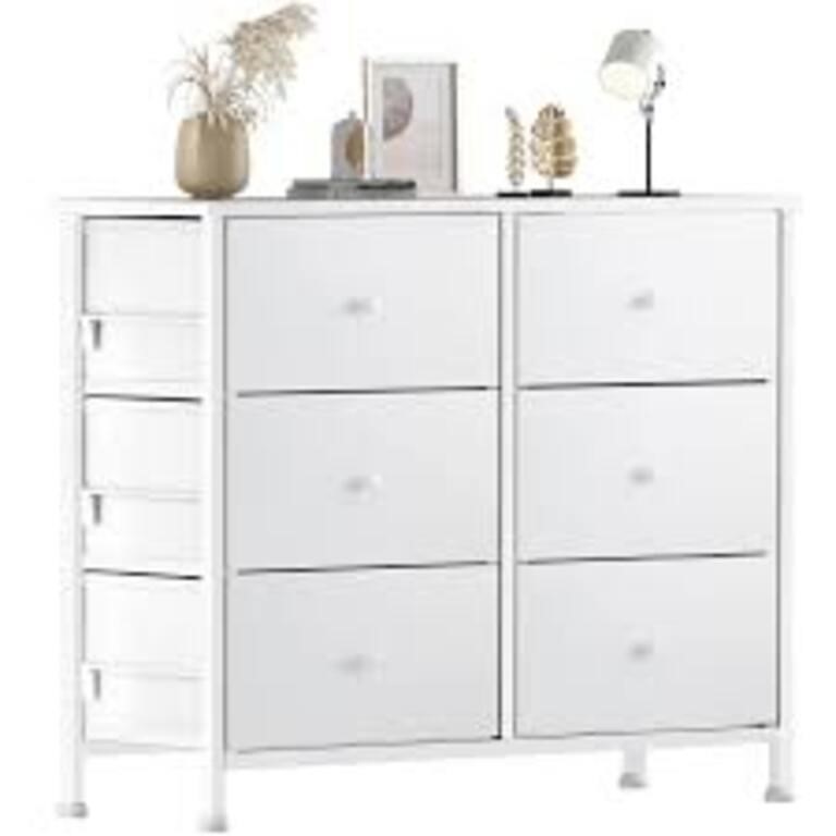 Boluo White Dresser For Bedroom 6 Drawer