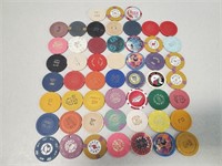 53 Foreign & Domestic Casino Chips