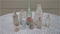 MILK JUG BOTTLE- MEDICINE BOTTLES- POP BOTTLE