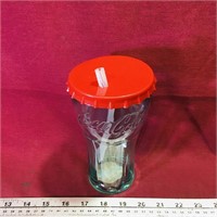 Coca-Cola Plastic Collector Cup & Straw