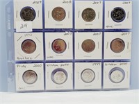 Canadian 25 cent Olympic Coins 2007, 2008 & 2009