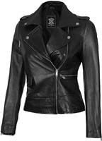 Decrum Asymmetrical Leather Jacket For Womens - Mo
