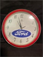 Ford Advertising Clock By Power 13"
