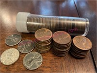 Old Lincoln wheat pennies (tube & a half)