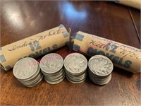 (3) Old rolls of Buffalo nickels