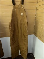 Carhartt lined bibs size 44x32