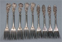 (9) Vintage Silver Dessert Forks