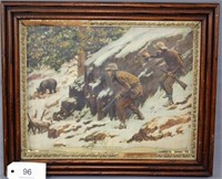 A.B. Frost print "We've Got Him, Sure" bear hunt