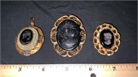 Cameo Style Brooch and Pendant