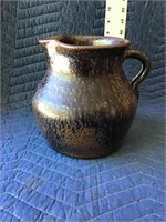 Antique Stoneware Pitcher with Chip By Handle