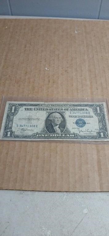1935C  Blue Seal Silver Certificate in protective