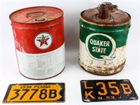 Two Vintage Gas and Oil Cans