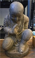 Namaste Monk Stone Statue
