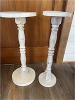 White plant stands (2)