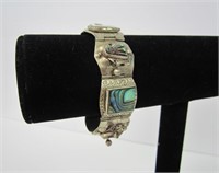 Sterling Silver and Abalone Bracelet