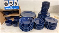 Set of Blue Bistro Dinnerware