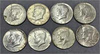 (8) 40% Silver Half Dollars See Photos for