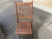 Vintage wood folding chair.