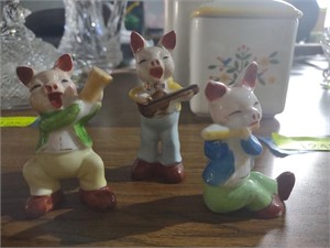 Occupied Japan Little Pigs Playing Instruments