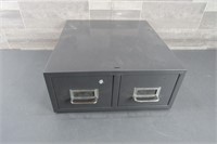 2 DRAWER METAL CABINET 7"H X 15"W X 16.5"D