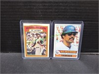(2) Reggie Jackson Baseball Trading Cards