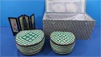 Nesting Straw Baskets, Miniature Oriental Art