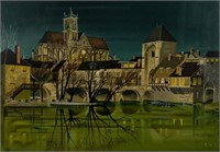 Jean-Luc Lecoindre Banque de La Riviere Lithograph