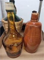 GROUP OF DECANTERS, VINTAGE BOTTLES