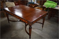 Unusual Victorian Dining Table on Rollers w/ Leaf
