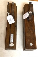 Two wooden molding planes