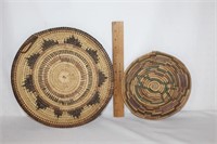 Vintage Pair of Hand Woven Baskets - Wall Hangers