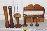 Antique Spools & Shelf