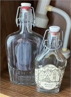(2) Vintage Whiskey Bottles:  Mundener Schluck,