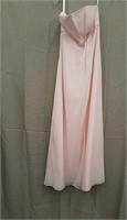 Long Pink Strapless Dress- Size 10