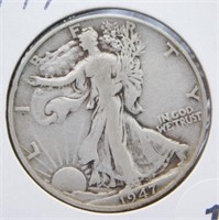 1947 Standing Liberty Half Dollar.