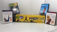 Women’s Yoga Lot (yoga Mat And 4 Dvds)