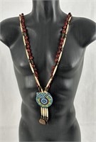 Chickasaw Indian Roadman's Bandoleer Necklace