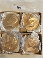 4-NIB-JOHN P. KENNEDY TOKENS APPROX. 3 INCHES IN