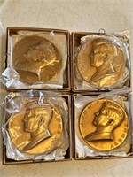 4-NIB-JOHN P. KENNEDY TOKENS APPROX. 3 INCHES IN