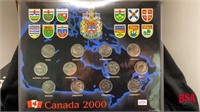 Canada 2000 25 cent coin collection